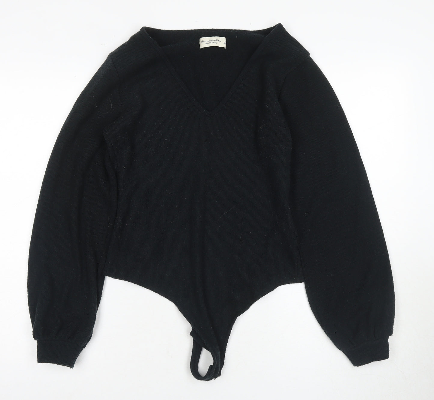 Abercrombie & Fitch Women's Black Bodysuit L V-Neck
