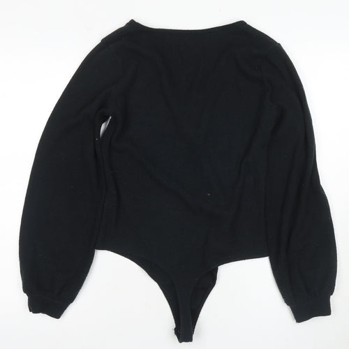 Abercrombie & Fitch Women's Black Bodysuit L V-Neck