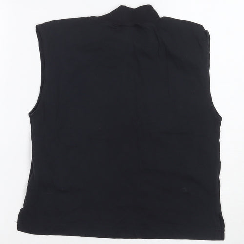 Champion Black Unisex Tank S - Mock Neck Jersey Basic