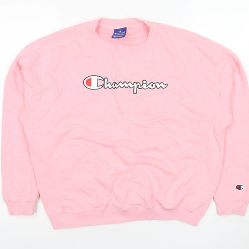 Champion Pink Unisex Kids Logo Sweatshirt XL