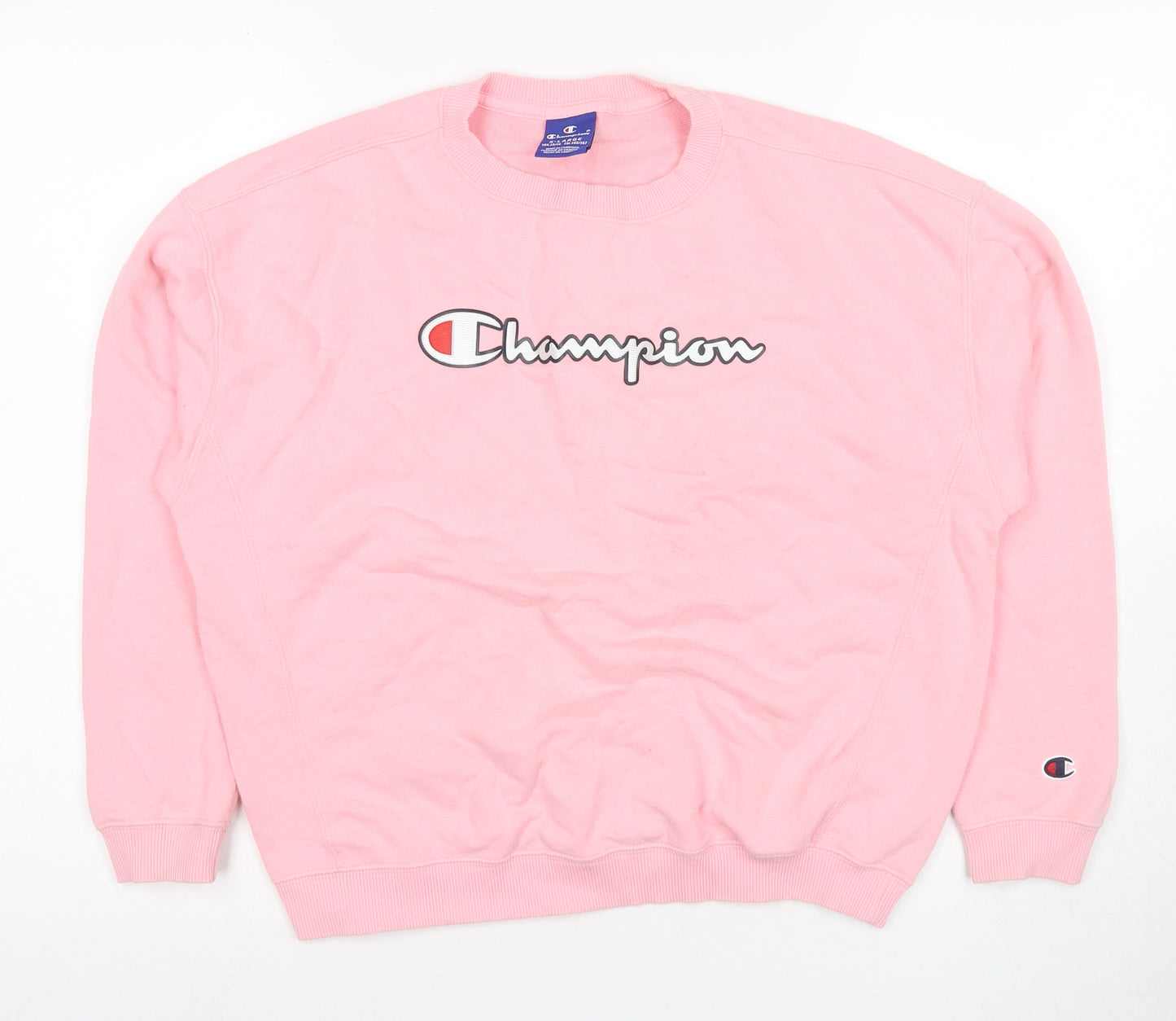 Champion Pink Unisex Kids Logo Sweatshirt XL