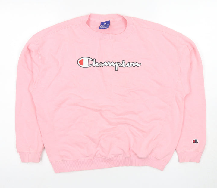 Champion Pink Unisex Kids Logo Sweatshirt XL