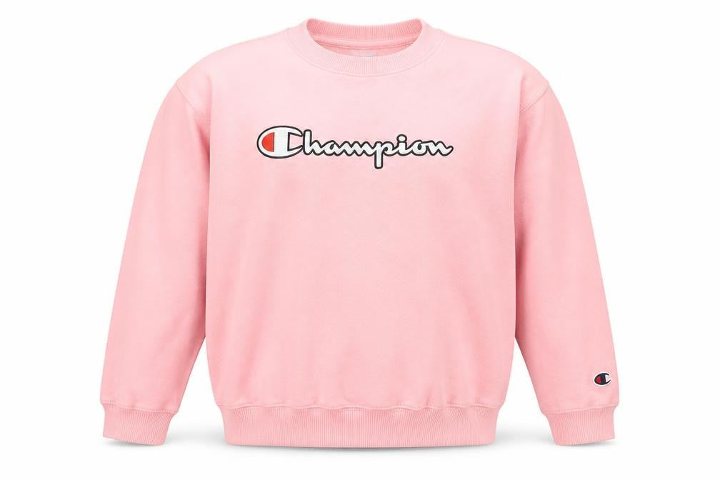 Champion Pink Unisex Kids Logo Sweatshirt XL