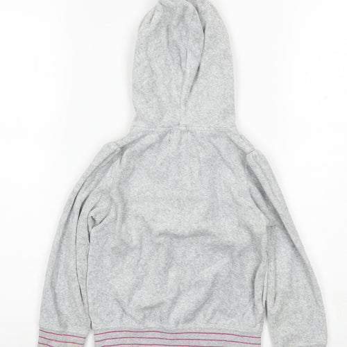H&M Girls Grey Hoodie, Size 3-4 Years, Long Sleeve, Full Zip