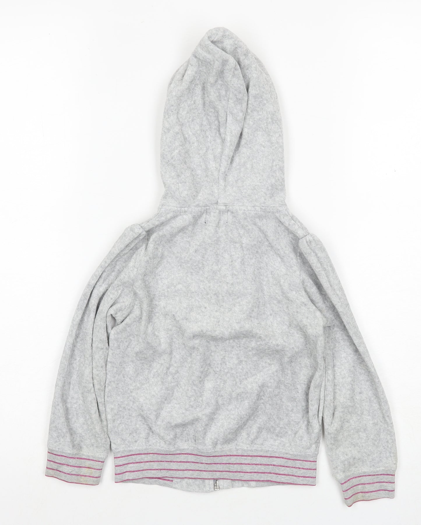 H&M Girls Grey Hoodie, Size 3-4 Years, Long Sleeve, Full Zip