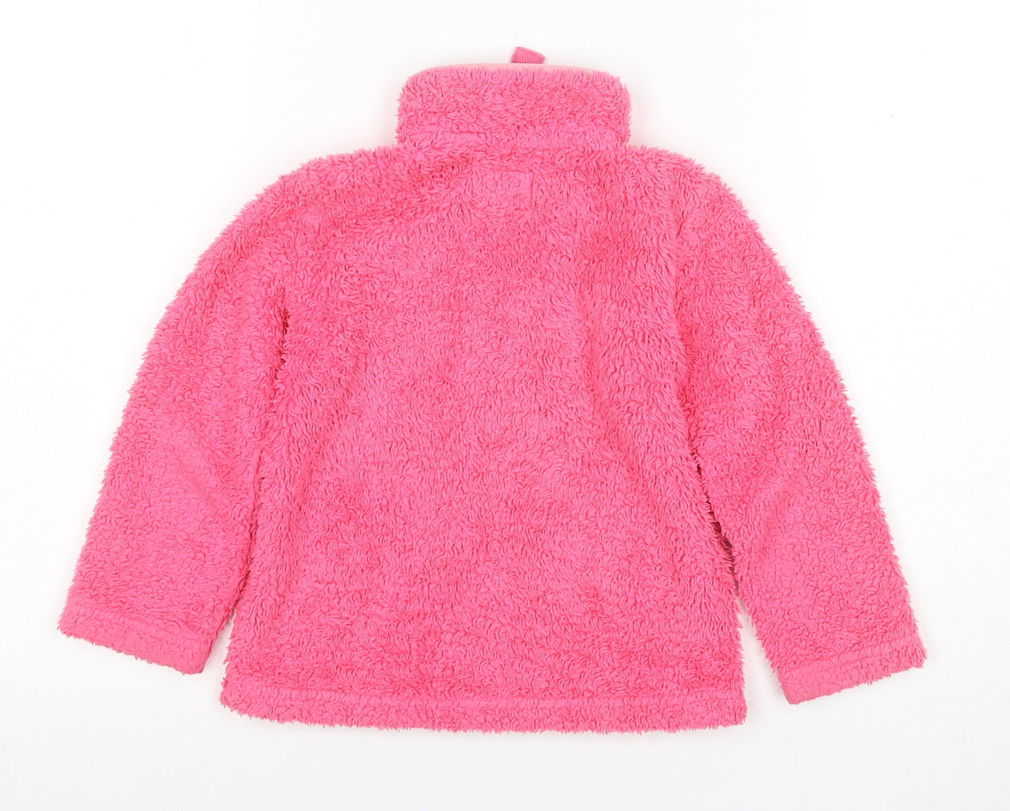 Joules Girls Pink Fleece Hoodie 4-5 Years Full Zip Long Sleeve