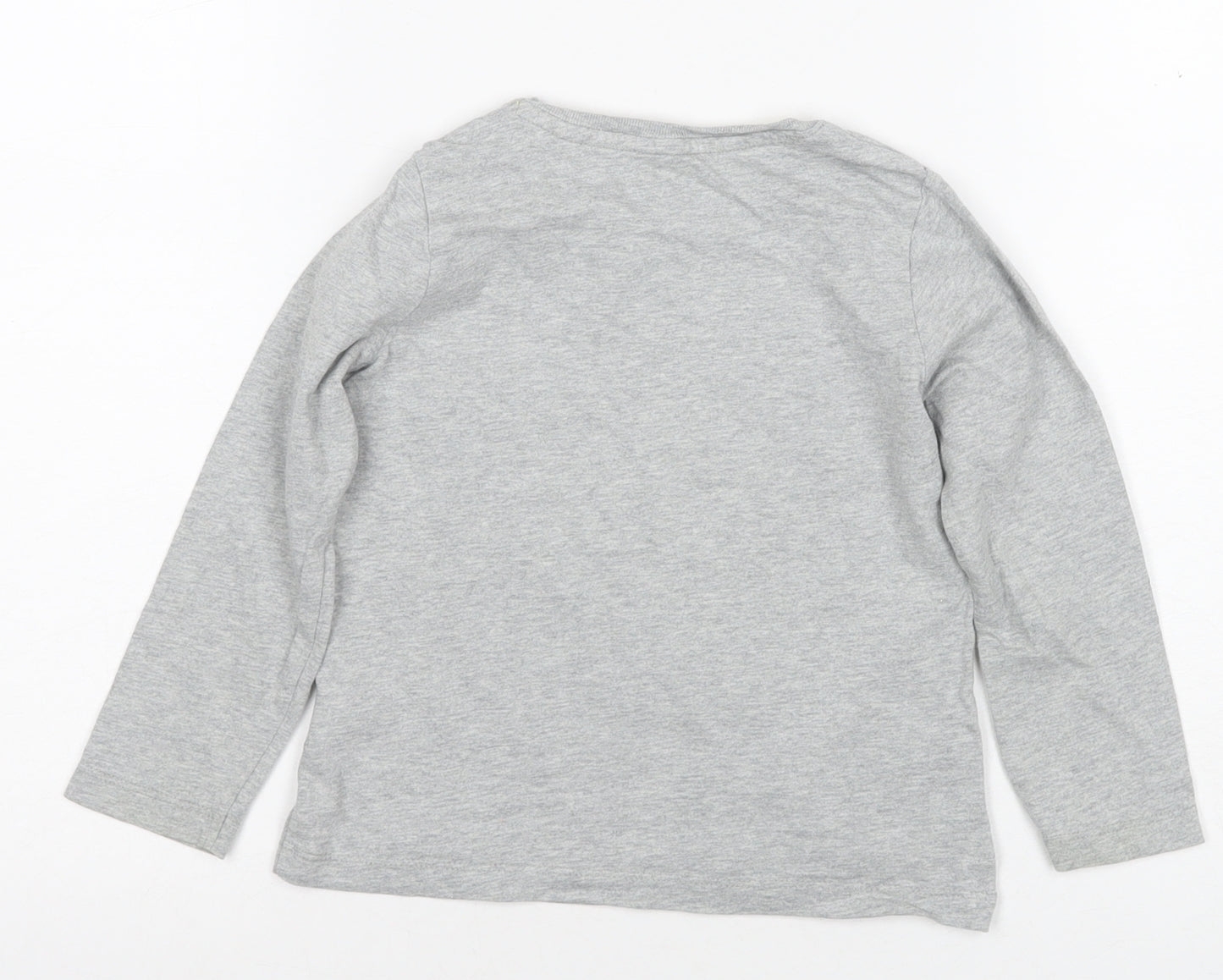 Boden Girls Grey Long Sleeve Graphic T-Shirt 3-4 Years
