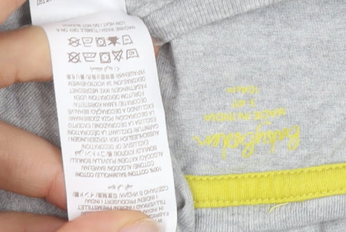 Boden Girls Grey Long Sleeve Graphic T-Shirt 3-4 Years