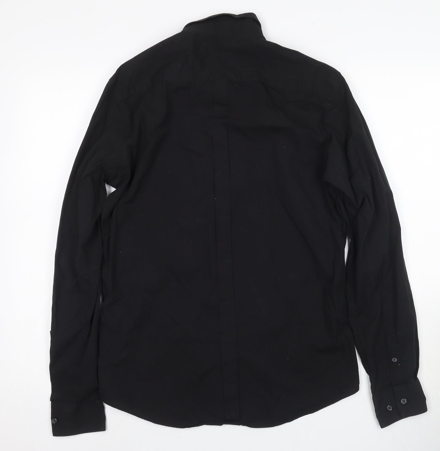 DKNY Men's Black Dress Shirt S, Business Long Sleeve