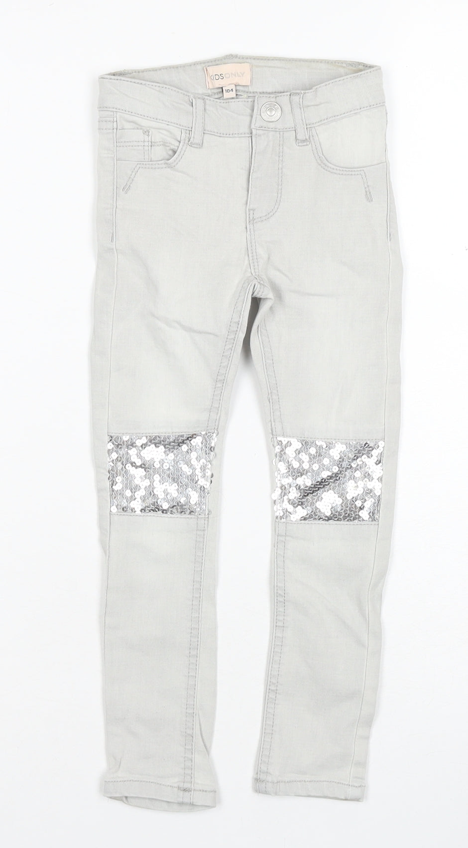 KIDS ONLY Grey Sequin Skinny Jeans for Girls - Size 9 Years