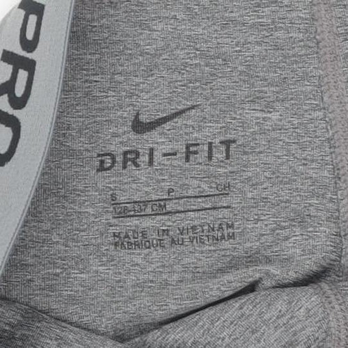 Nike Unisex Kids Grey Compression Leggings Size S for Running