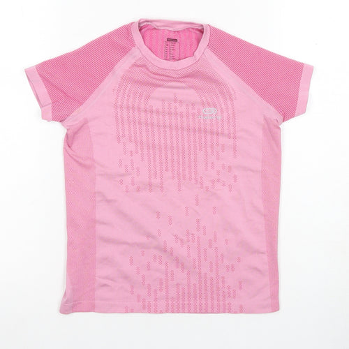 Decathlon Girls Pink Athletic T-Shirt, 8 Years, Lightweight