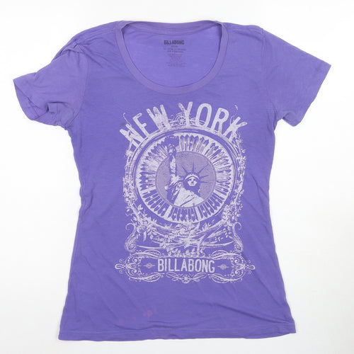 Billabong Women's Purple New York T-Shirt M