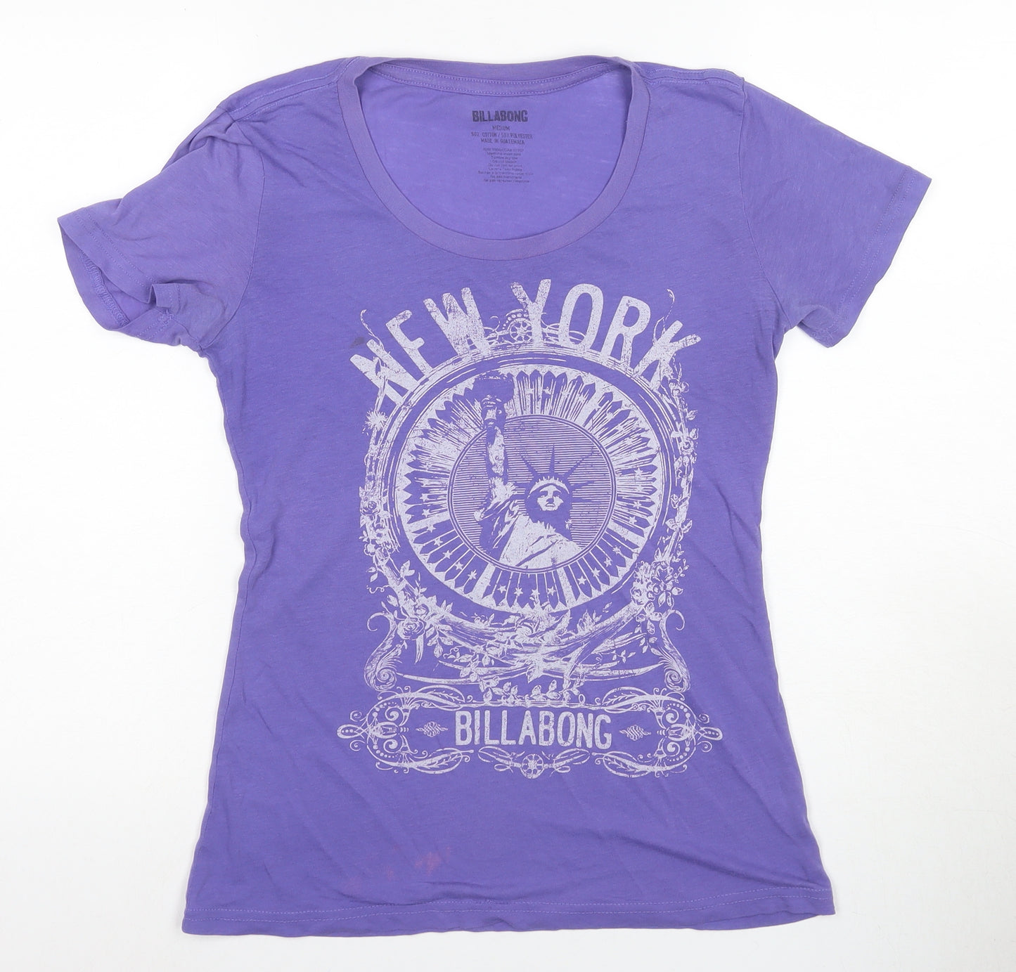 Billabong Women's Purple New York T-Shirt M