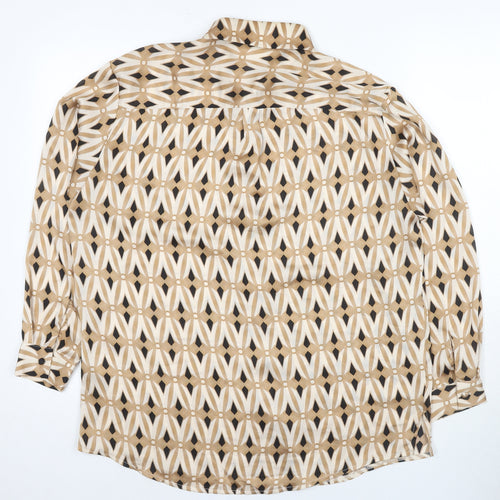 Quiz Women's Beige Button-Up Shirt Size 12