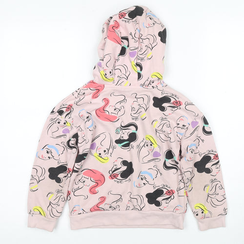 Disney Princess Girls Pink Hoodie, 6-7 Years, Cartoon Print
