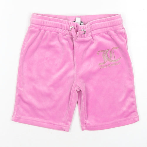 Juicy Couture Girls Pink Velour Sweat Shorts Size 10