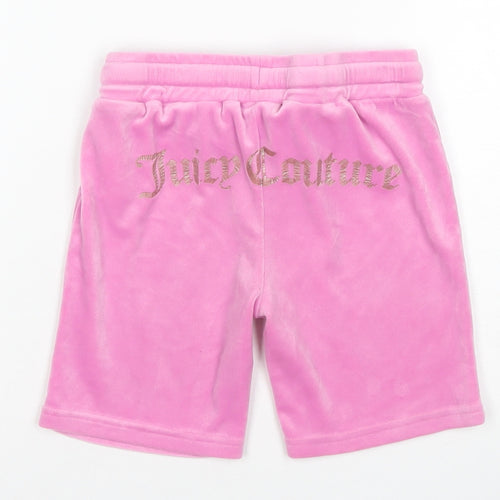 Juicy Couture Girls Pink Velour Sweat Shorts Size 10