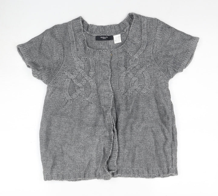 La Redoute Women's Grey Cable-Knit Cardigan UK 14