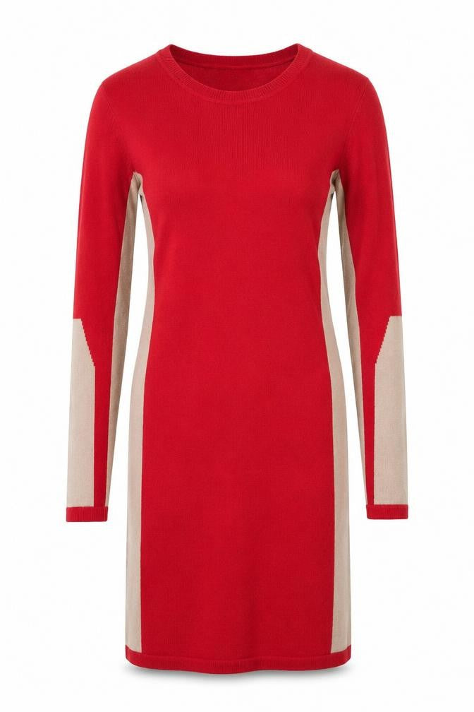 W118 by Walter Baker Women's XS Red Beige Shift Dress
