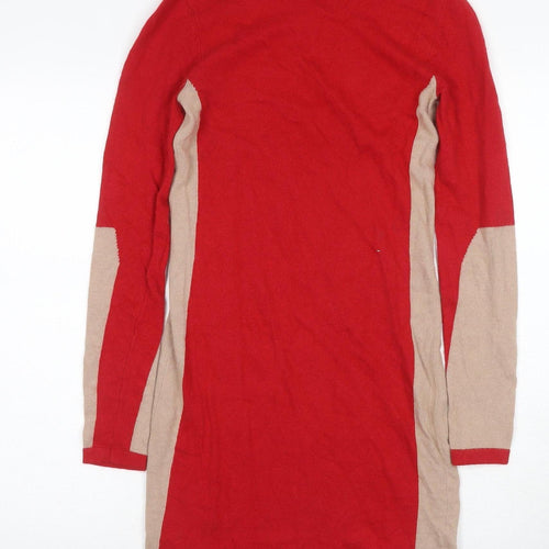 W118 by Walter Baker Women's XS Red Beige Shift Dress