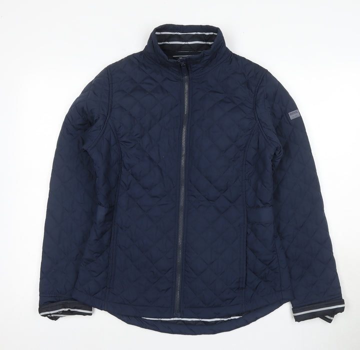 Regatta Women's Blue Quilted Jacket - Size 10, Full Zip