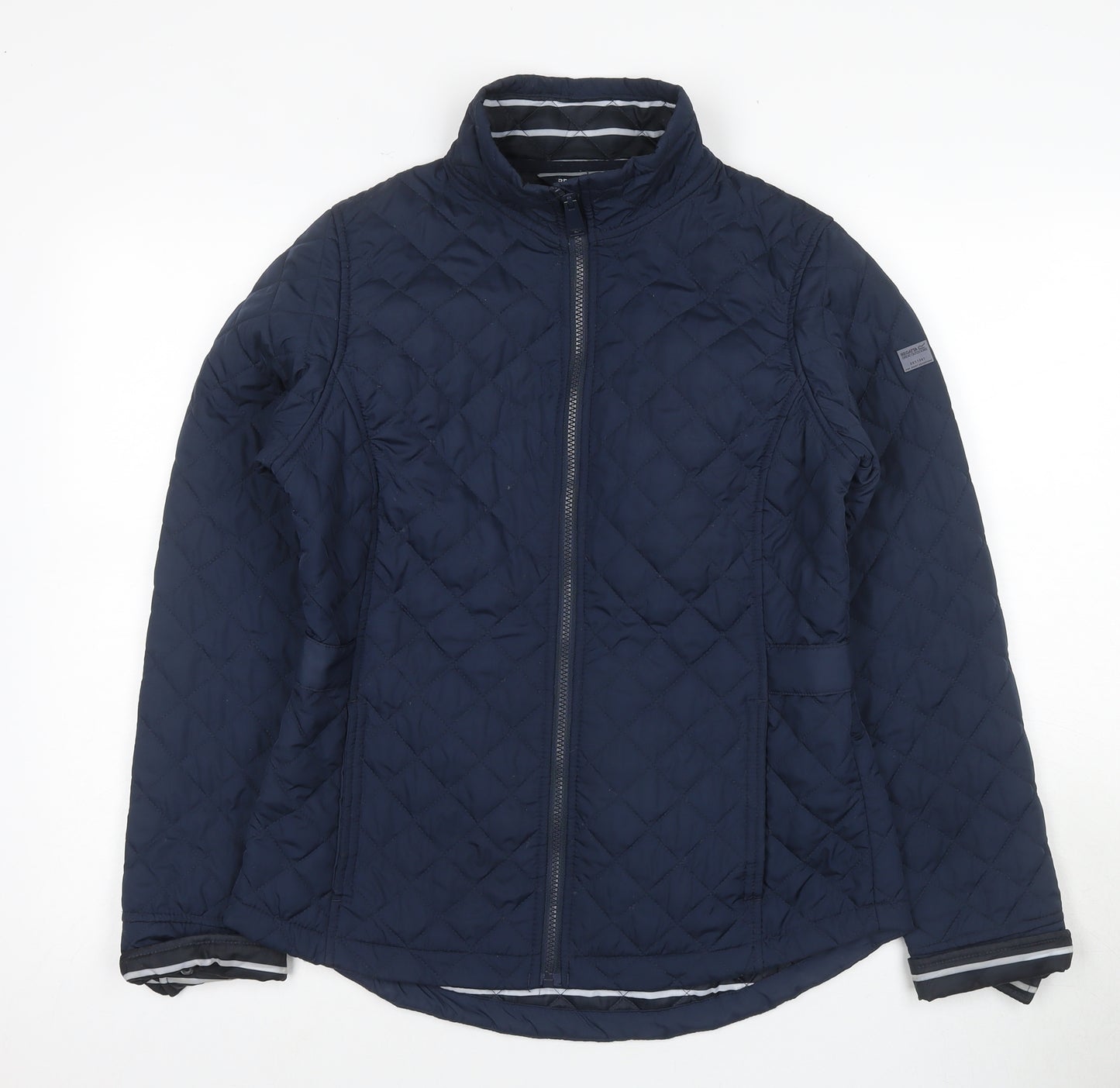 Regatta Women's Blue Quilted Jacket - Size 10, Full Zip