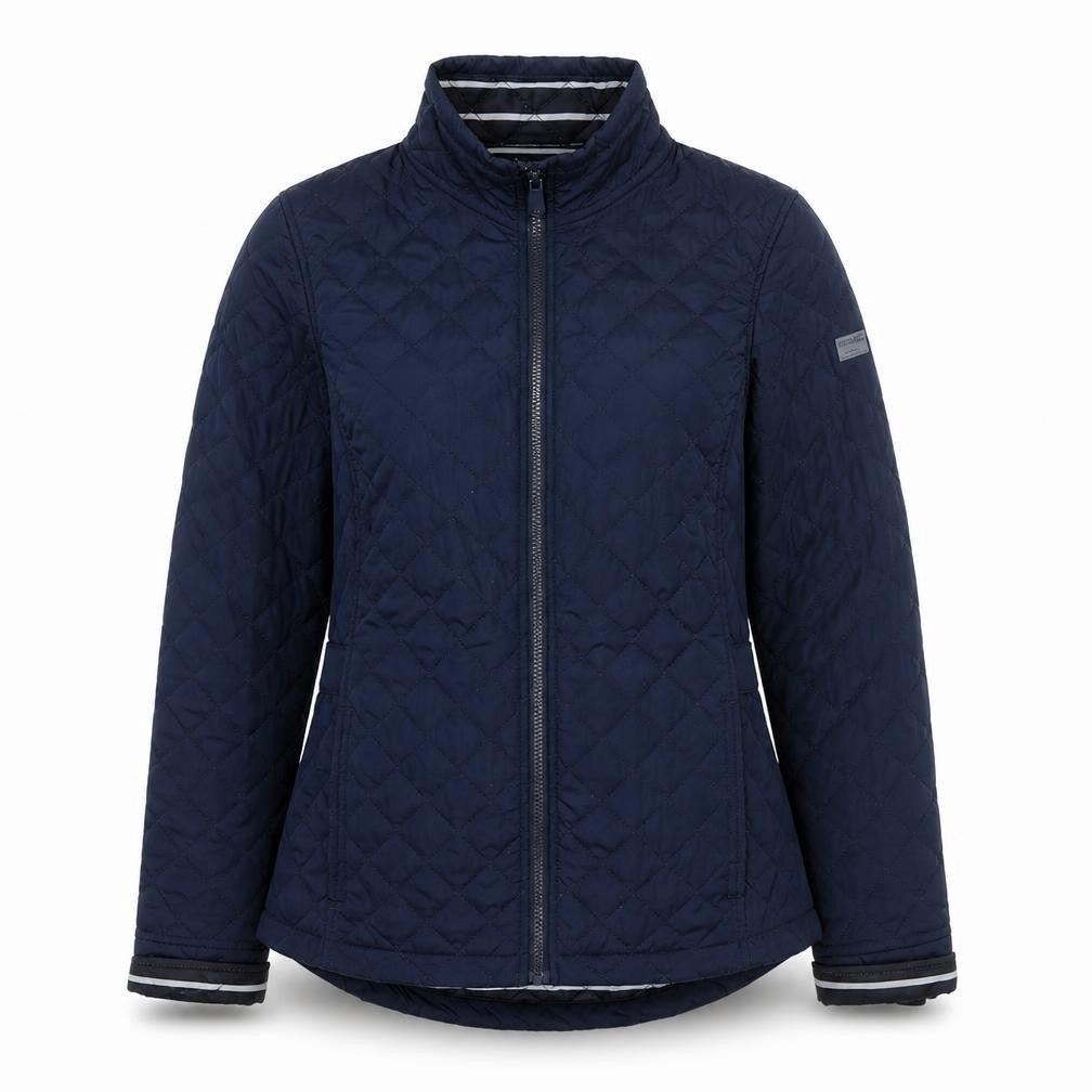 Regatta Women's Blue Quilted Jacket - Size 10, Full Zip
