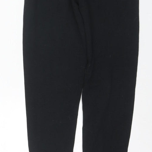 DKNY Girls Black Ankle Leggings, Cotton Blend, 12 Years