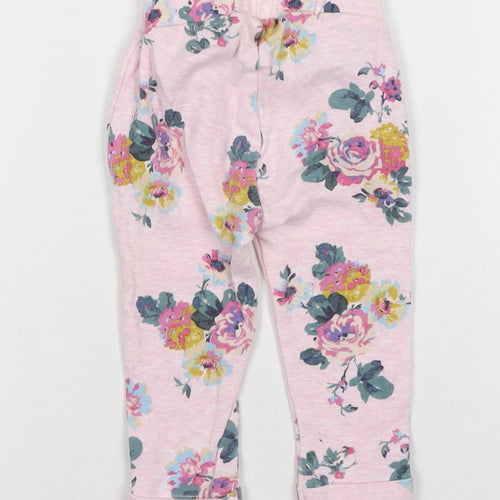 Joules Unisex Baby Pink Floral Jogger Trousers 6-9 Months