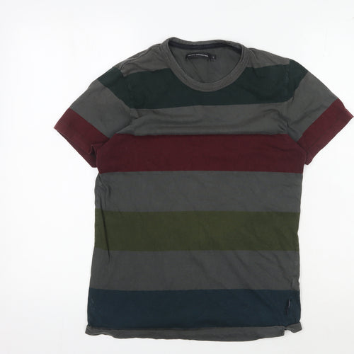 French Connection Men's Multicoloured Striped T-Shirt S