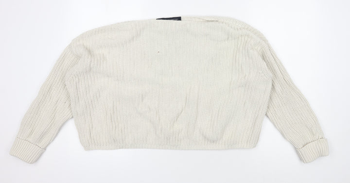 French Connection Women's Ivory XS Pullover Jumper