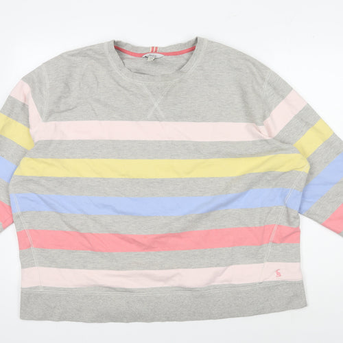Joules Women's Multicoloured Stripe Pullover Sweatshirt Size 22