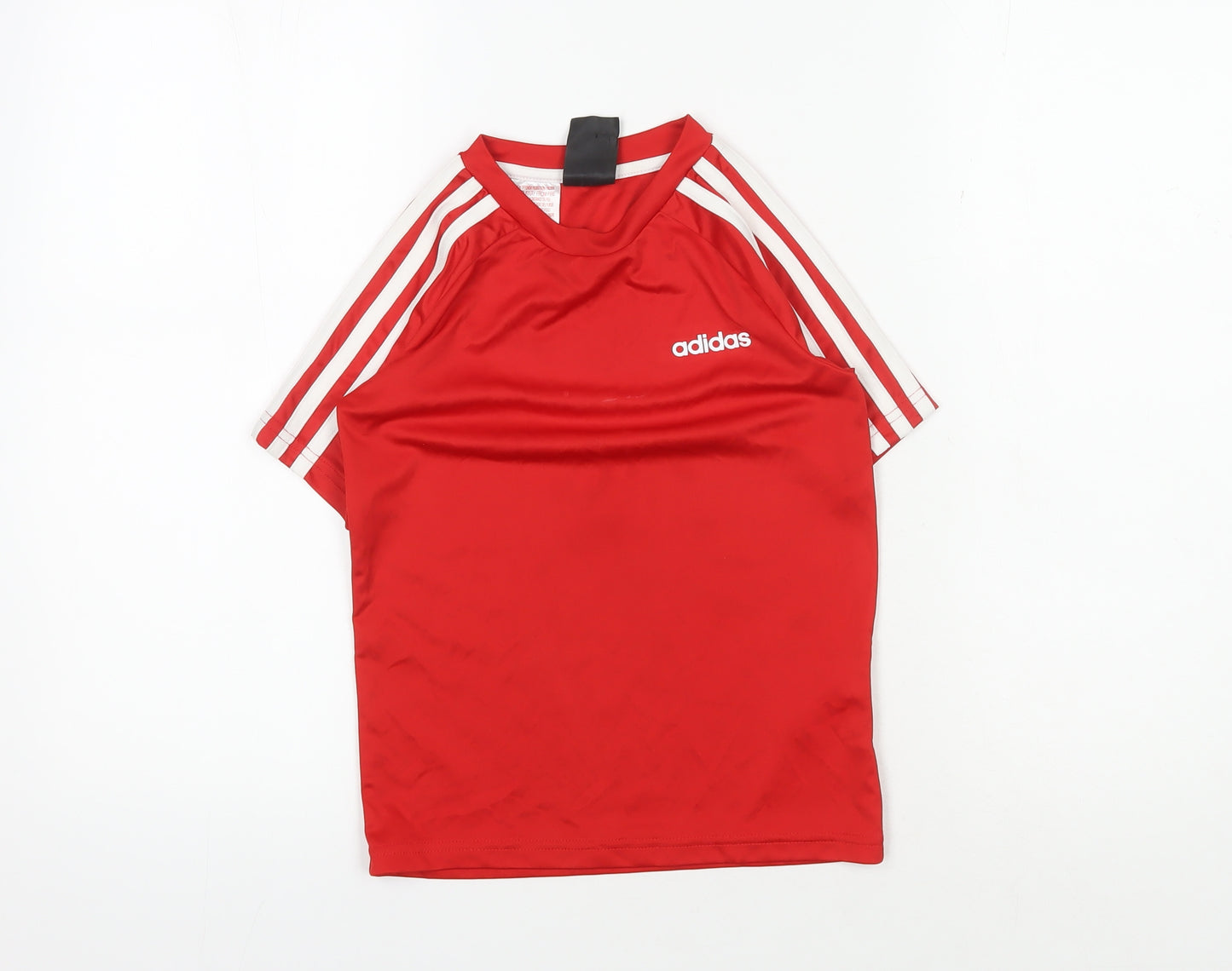 Adidas Boys Red T-Shirt, UK Size 7-8, Sports Jersey