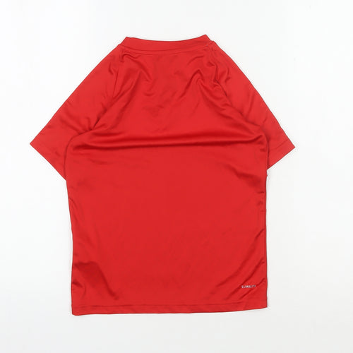 Adidas Boys Red T-Shirt, UK Size 7-8, Sports Jersey