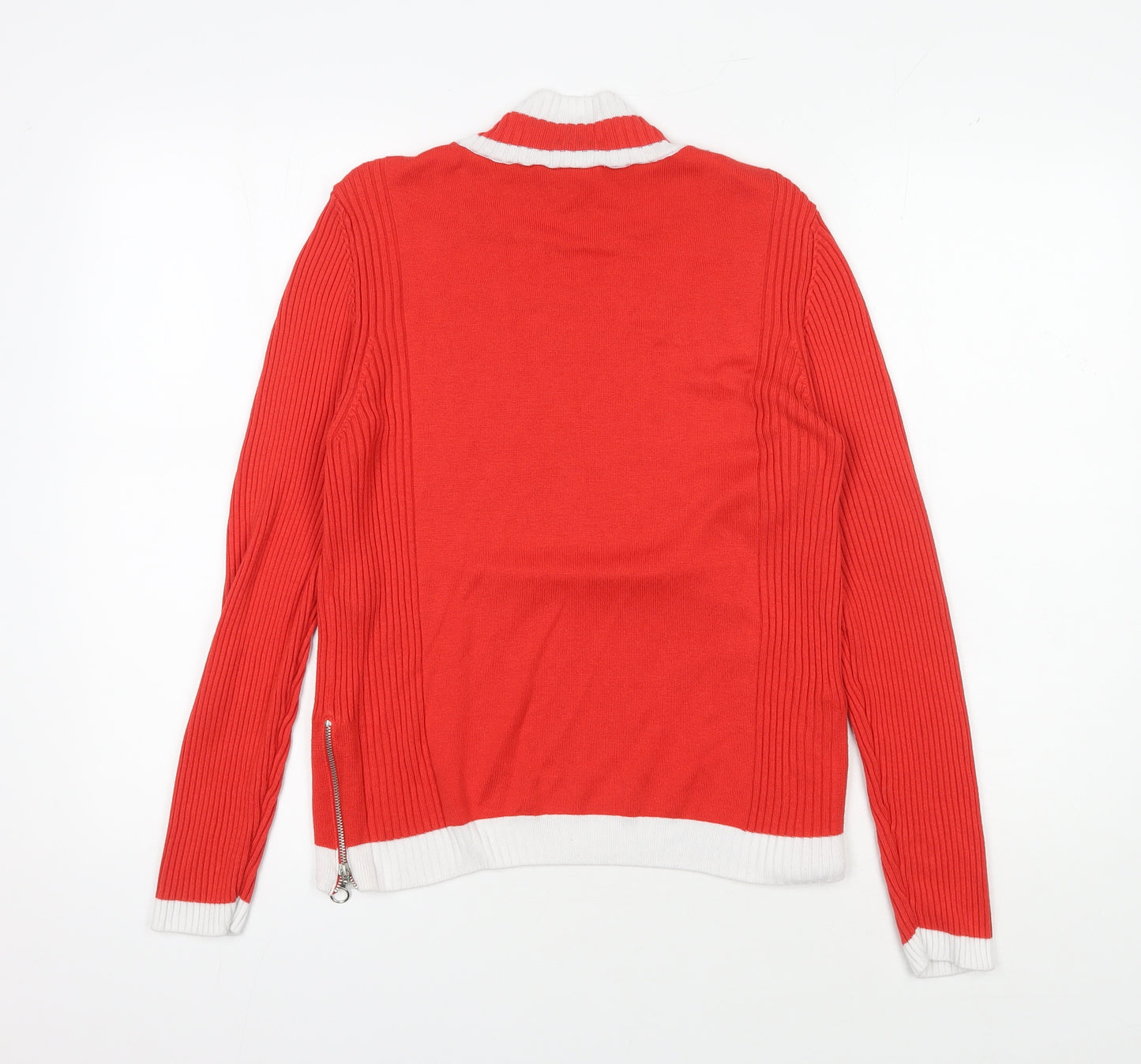 Marks and Spencer Women's Red Pullover, Size 14, Mock Neck