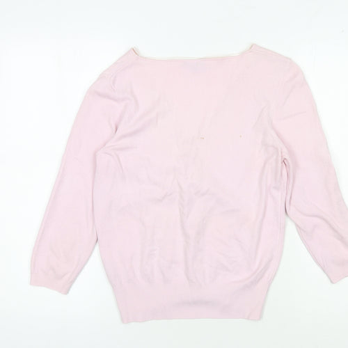 Per Una Women's Pink V-Neck Cardigan Size 16