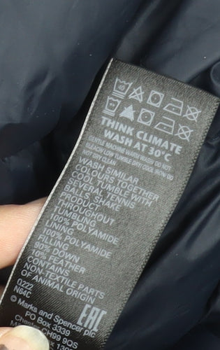 Marks and Spencer Women’s Blue Puffer Jacket Size 18