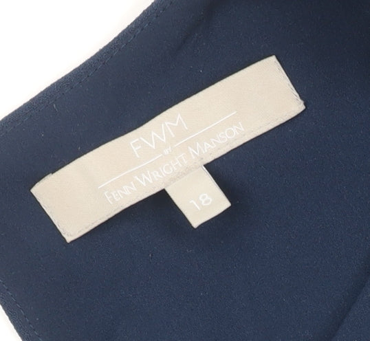 Fenn Wright Manson Women's Blue Sleeveless Jumpsuit, Size 18