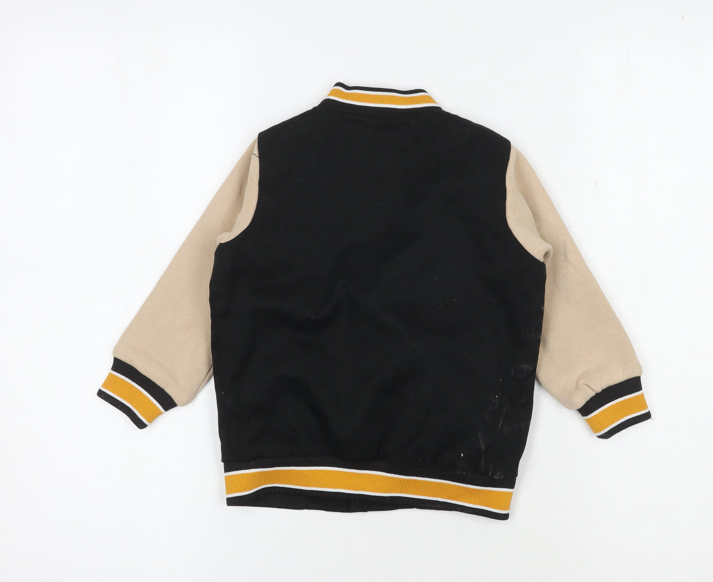 Urban Junior Boys Black Varsity Jacket 3-4 Years