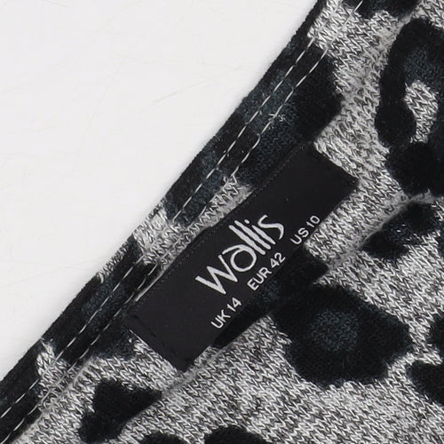 Wallis Women's Leopard Print Knit Dress Size 14