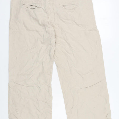 Wallis Beige Wide-Leg Trousers, Women's 16