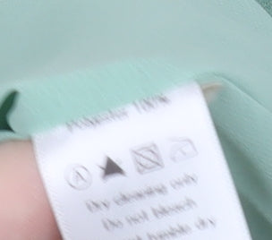 Mina UK Women's Lace Accent Green Blouse One Size