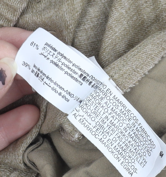 Zara Women's Beige Jogger Trousers XS