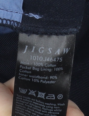 Jigsaw Women's Black Cotton Trousers - Size 12