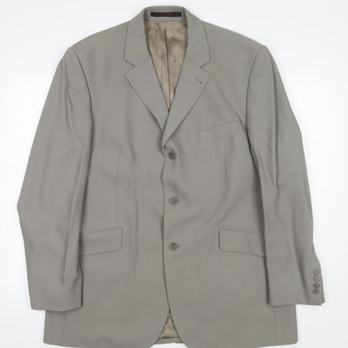 Jeff Banks Men's Grey Wool Suit Jacket 44R