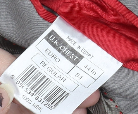 Jeff Banks Men's Grey Wool Suit Jacket 44R