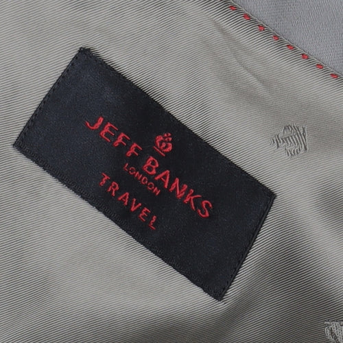 Jeff Banks Men's Grey Wool Suit Jacket 44R