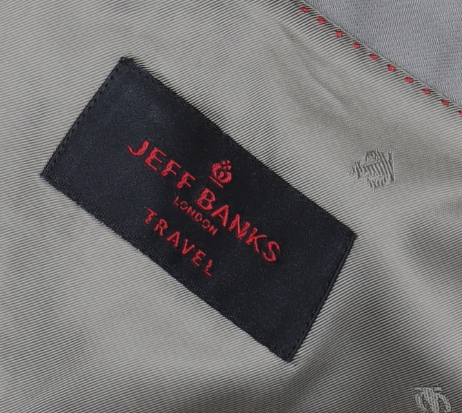 Jeff Banks Men's Grey Wool Suit Jacket 44R