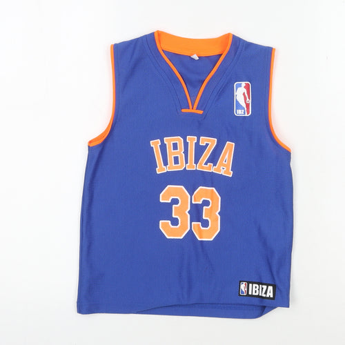 Esquesei Boys Blue Basketball Jersey Tank Top Size 10 Years